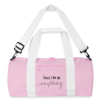 LES FILLES PEUVENT FAIRE TOUT - Sac de sport recyclé - rose/blanc - Devant