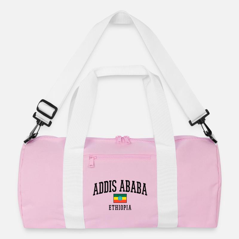Motif graphique du drapeau d’Addis-Abeba en Éthiopie Description graphique Sac de sport recyclé