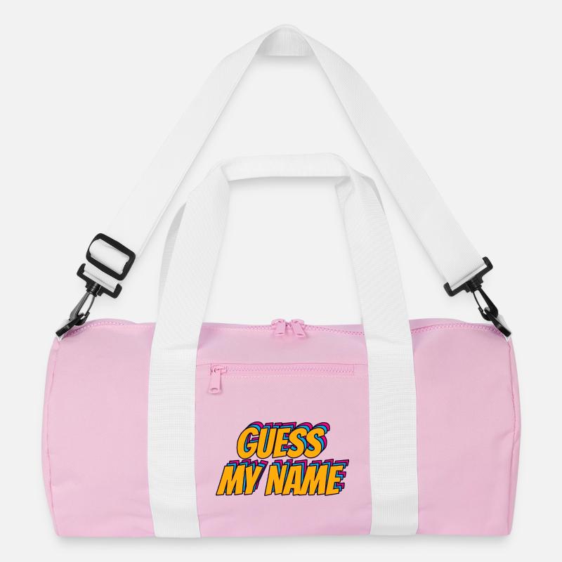 Guess mi Name - Recycelte Duffel Bag - Rosa/Weiß