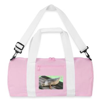 Seal pup on Texel - Recycled Duffel Bag - pink/white - Front