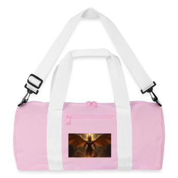 Homme-dragon - Sac de sport recyclé - rose/blanc - Devant
