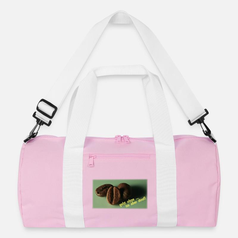 Kaffeebohnen - Recycelte Duffel Bag - Rosa/Weiß