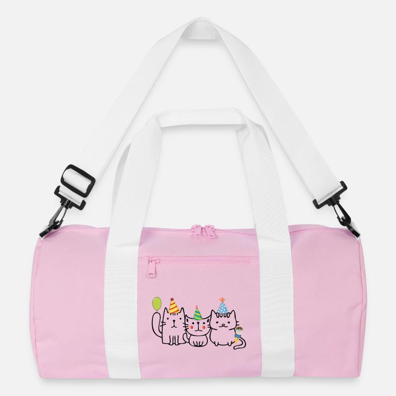 Geburtstag  - Recycelte Duffel Bag - Rosa/Weiß