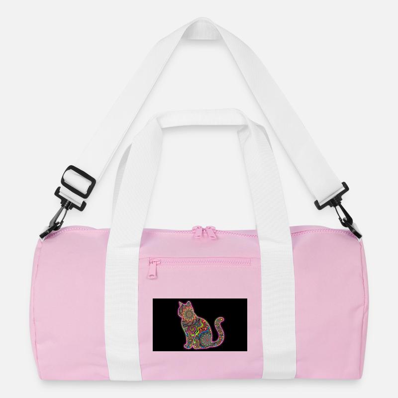 Psychedelische Katzenmuster Recycelte Duffel Bag
