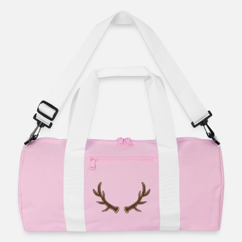 Rustikale Geweih-Silhouette Recycelte Duffel Bag