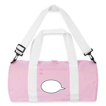 Liens de bandes dessinées dans les bulles de dialogue - Sac de sport recyclé - rose/blanc - Devant