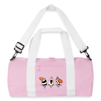 Drôles d'oiseaux - oiseau - Sac de sport recyclé - rose/blanc - Devant