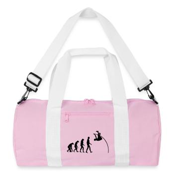 Stabhochsprung Stabhochsprunger Sport Sportler - Recycelte Duffel Bag - Rosa/Weiß - Vorne