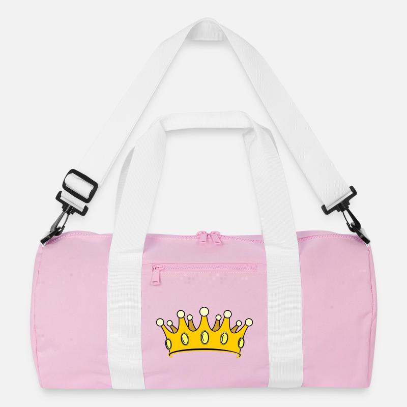 Krone golden mit Perlen. Recycelte Duffel Bag