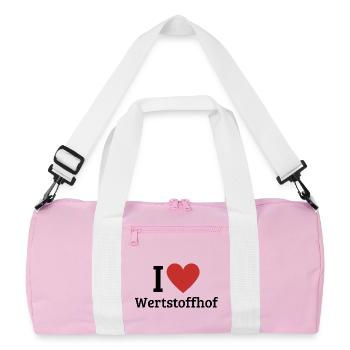 J’adore la recyclerie - Sac de sport recyclé - rose/blanc - Devant