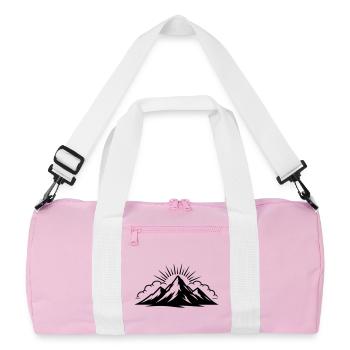 Mountains Clouds Peaks - Recycled Duffel Bag - pink/white - Front