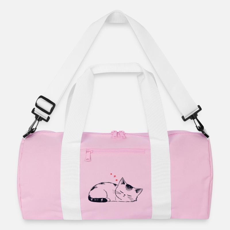 Stuffy sleeping cat Recycled Duffel Bag