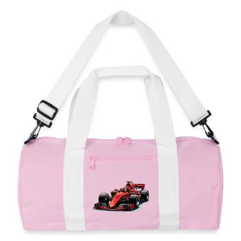 Racing Car Graphics - Recycled Duffel Bag - pink/white - Front