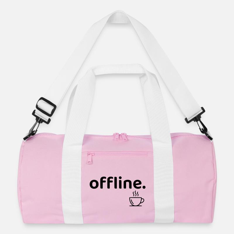 Offline minimalistisches Kaffee-Hemd Recycelte Duffel Bag