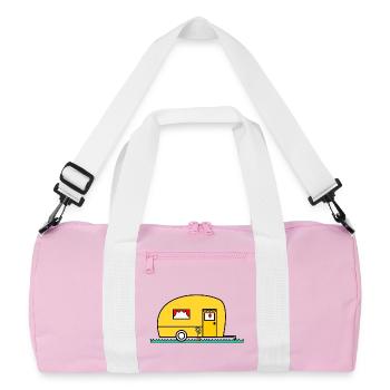 MAÎTRESSE. MAÎTRE. PROFESSEUR. ECOLE - Sac de sport recyclé - rose/blanc - Devant