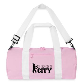 berlin_city_1 - Recycled Duffel Bag - pink/white - Front