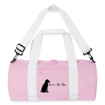 Dog - Recycled Duffel Bag - pink/white - Front