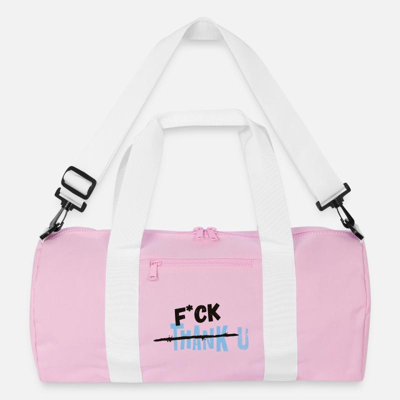 F*CK THANK U Blue Statement Recycled Duffel Bag