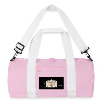 Berlin, Oper unter den Linden, Zeichnung - Recycelte Duffel Bag - Rosa/Weiß - Vorne