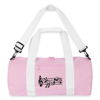 Do re mi - Recycled Duffel Bag - pink/white - Front