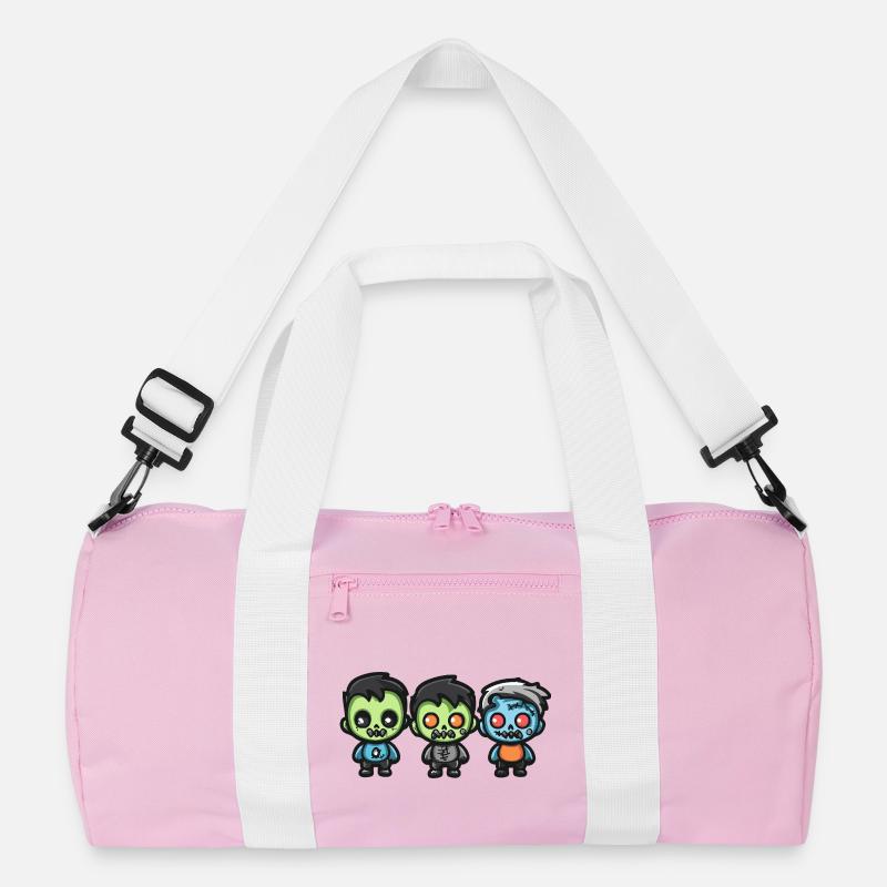 Zombies Halloween Cute Comic Recycled Duffel Bag