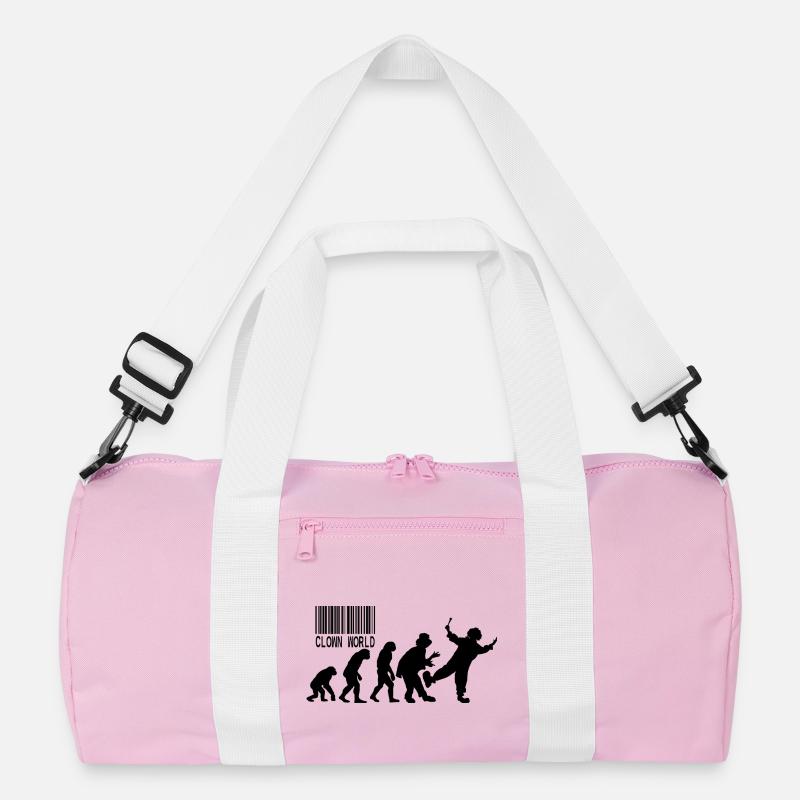 Clown World Evolution parody Recycled Duffel Bag