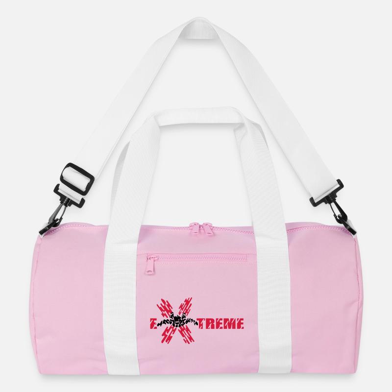 skydiver extreme - Recycelte Duffel Bag - Rosa/Weiß