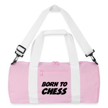 Chess / Echecs / Stratégie / Dames / Geek - Sac de sport recyclé - rose/blanc - Devant