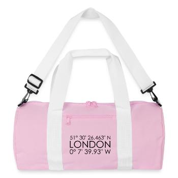 Coordonnées de Londres - Sac de sport recyclé - rose/blanc - Devant