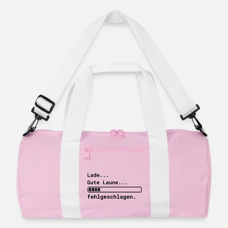 Lade Gute Laune - Recycelte Duffel Bag - Rosa/Weiß