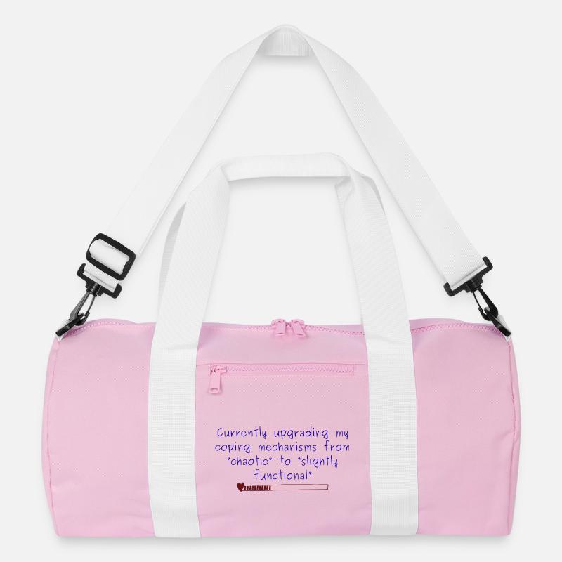 Chaotic to Slightly Functional Coping design Recycled Duffel Bag