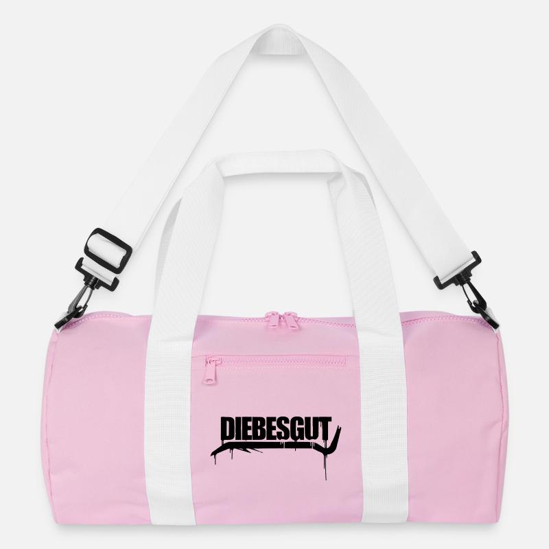 GRAFFITI  - Recycelte Duffel Bag - Rosa/Weiß