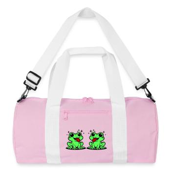 Grenouille du couple de crapauds - Sac de sport recyclé - rose/blanc - Devant