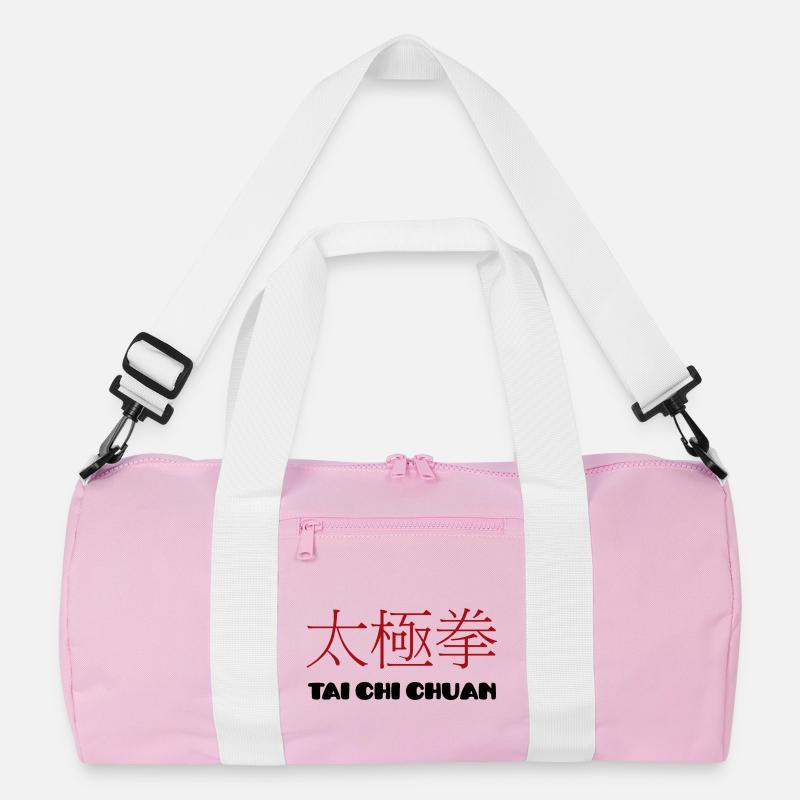 Tai Chi Chuan - Recycelte Duffel Bag - Rosa/Weiß