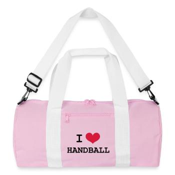 I Love Handball - Recycled Duffel Bag - pink/white - Front