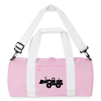 Transparent Bulldozer - Recycled Duffel Bag - pink/white - Front