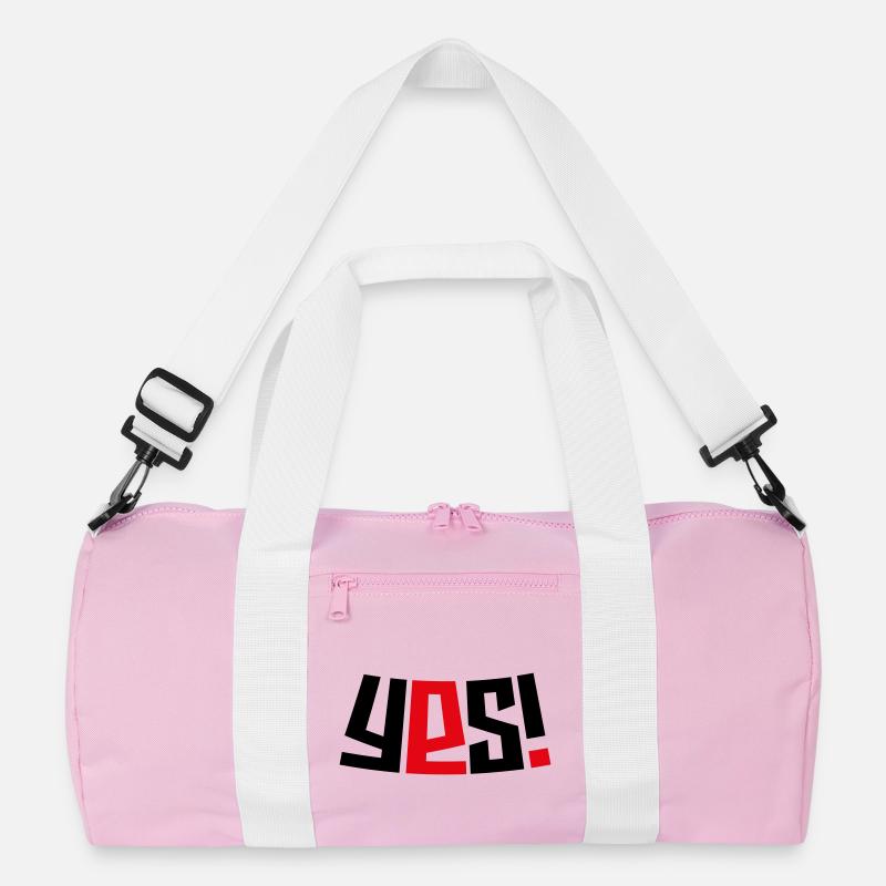 Yes! - Recycled Duffel Bag - pink/white