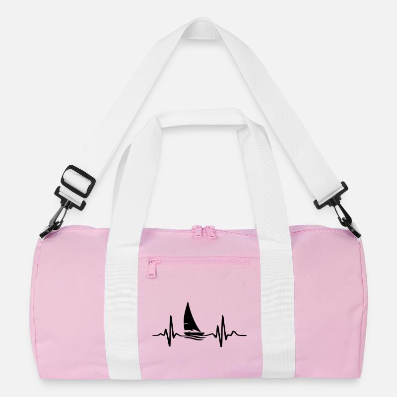 Segeln meer - Recycelte Duffel Bag - Rosa/Weiß
