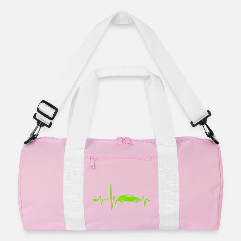 Elektroauto mit Heartbeat Eauto retro E-Auto Recycelte Duffel Bag