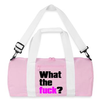 what the fuck ? - Recycled Duffel Bag - pink/white - Front