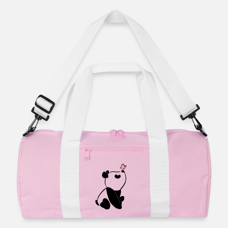 Panda avec papillon – Motif d’animal mignon Sac de sport recyclé