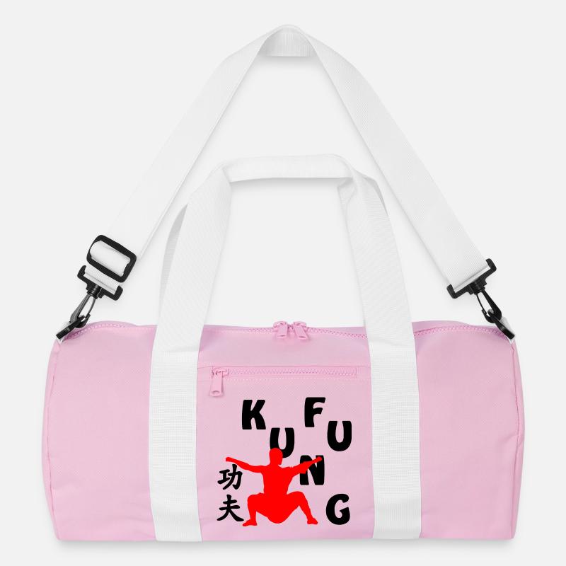 Shaolin monk shadow figure Recycled Duffel Bag