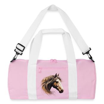 Horse - Recycled Duffel Bag - pink/white - Front