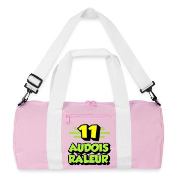 Audois râleur - Sac de sport recyclé - rose/blanc - Devant