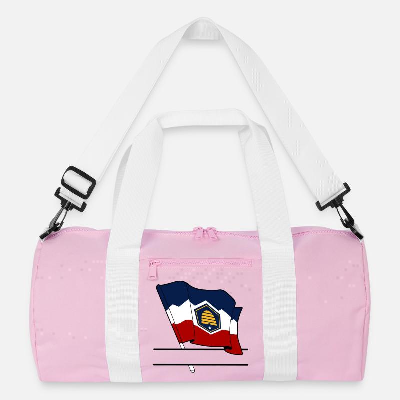 Flagge Utah Textbanner Recycelte Duffel Bag