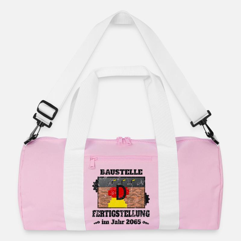 Construction site Germany - Recycled Duffel Bag - pink/white