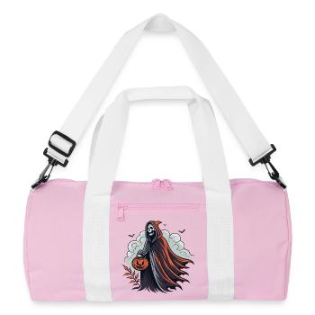 Faucheuse d'Halloween avec citrouille - Sac de sport recyclé - rose/blanc - Devant