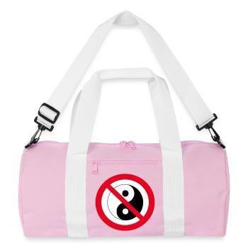 Interdit Yin Yang: symbole antiéquilibre - Sac de sport recyclé - rose/blanc - Devant