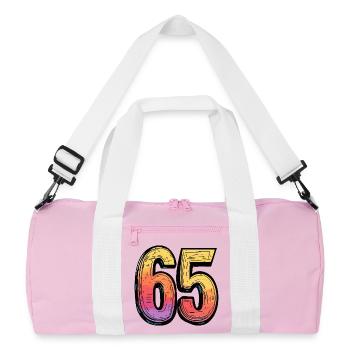 65 chiffres colorés - Sac de sport recyclé - rose/blanc - Devant