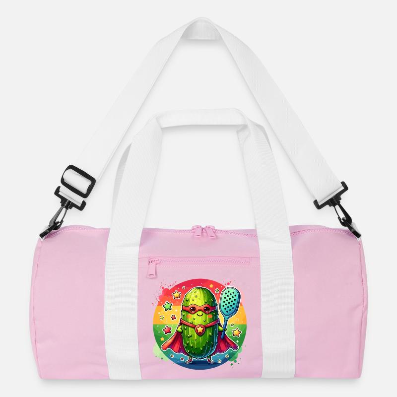 Pickleball Superheld Helden Gurke Paddle Recycelte Duffel Bag